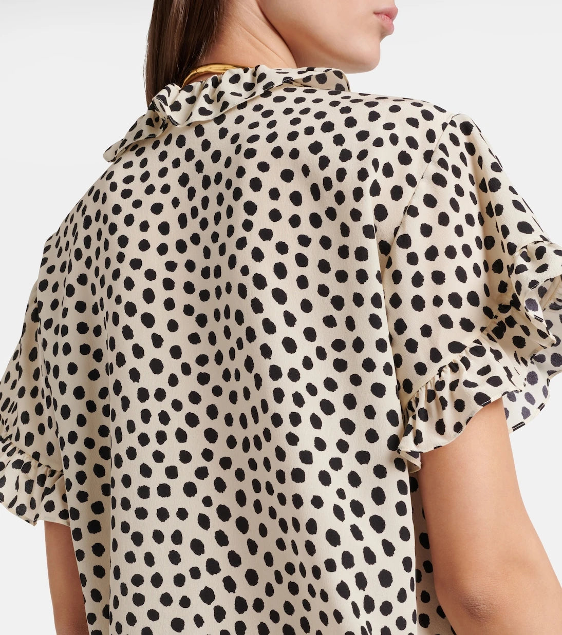 Chloé - Polka-dot silk crêpe de chine top