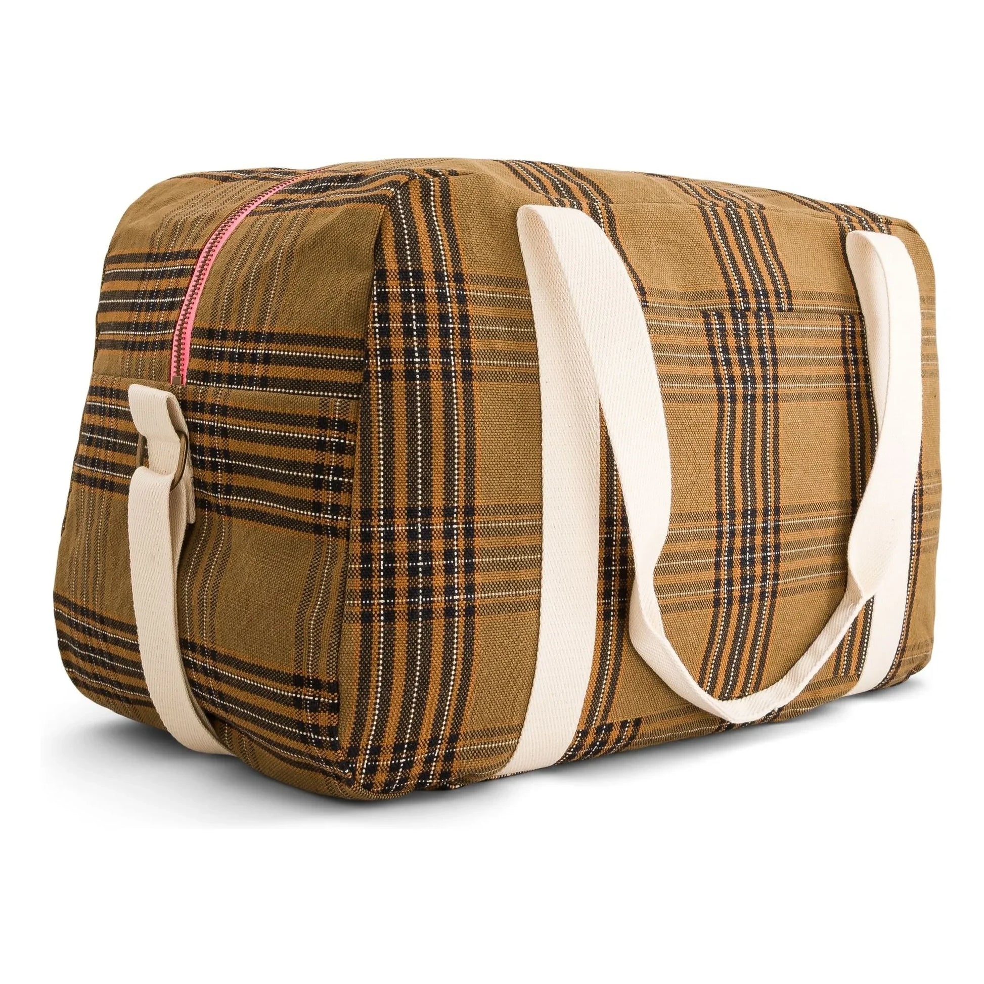 Rose in April - Raphaël Tartan diaper bag | Brown
