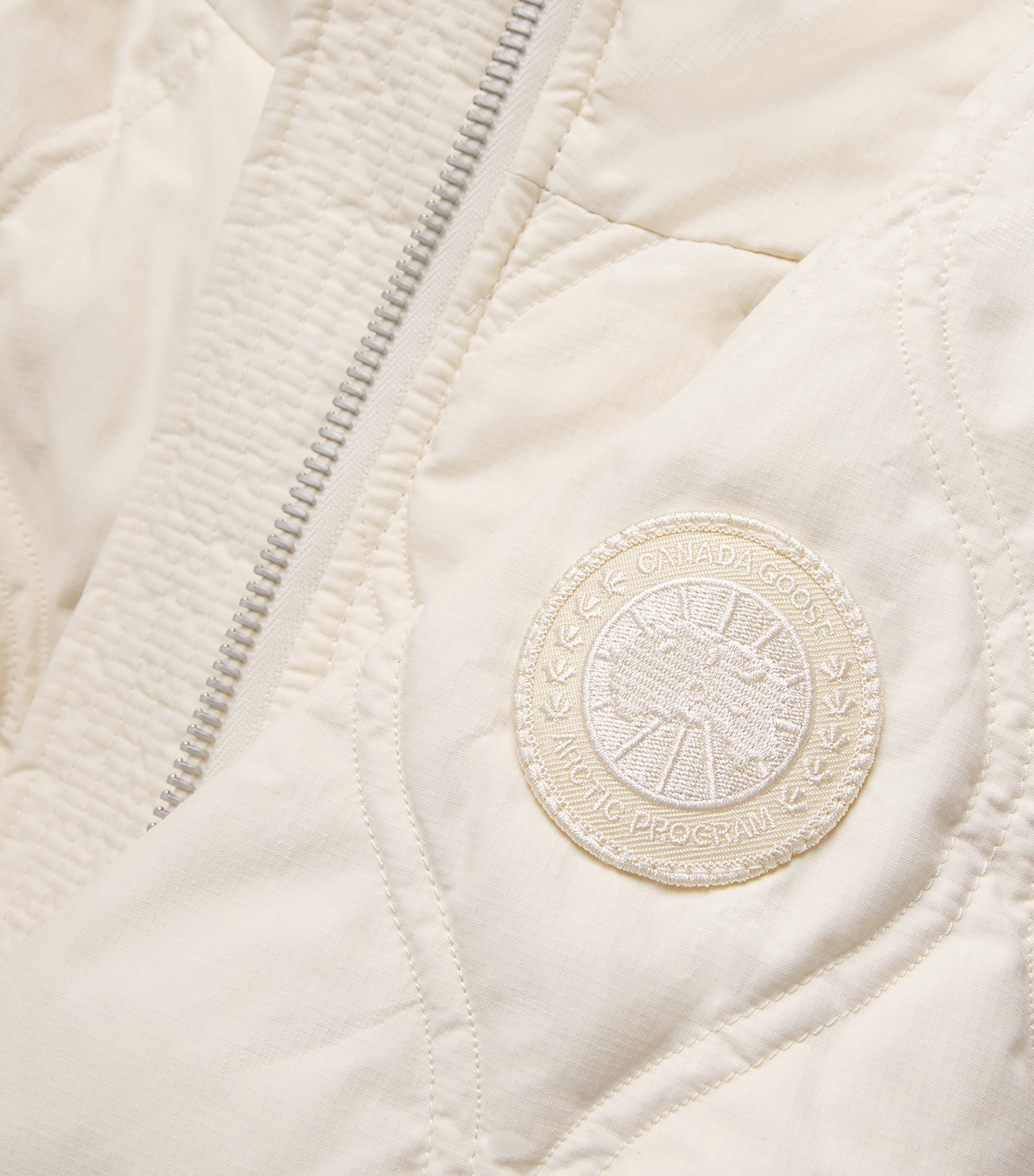 Canada Goose Ivory Quilted Alessia Coat
