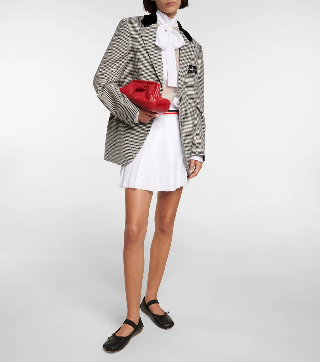 Miu Miu - Sablé tie-neck blouse