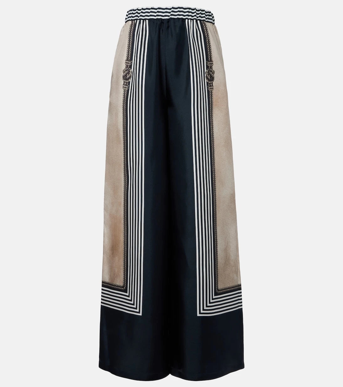 Max Mara - Printed silk twill palazzo pants