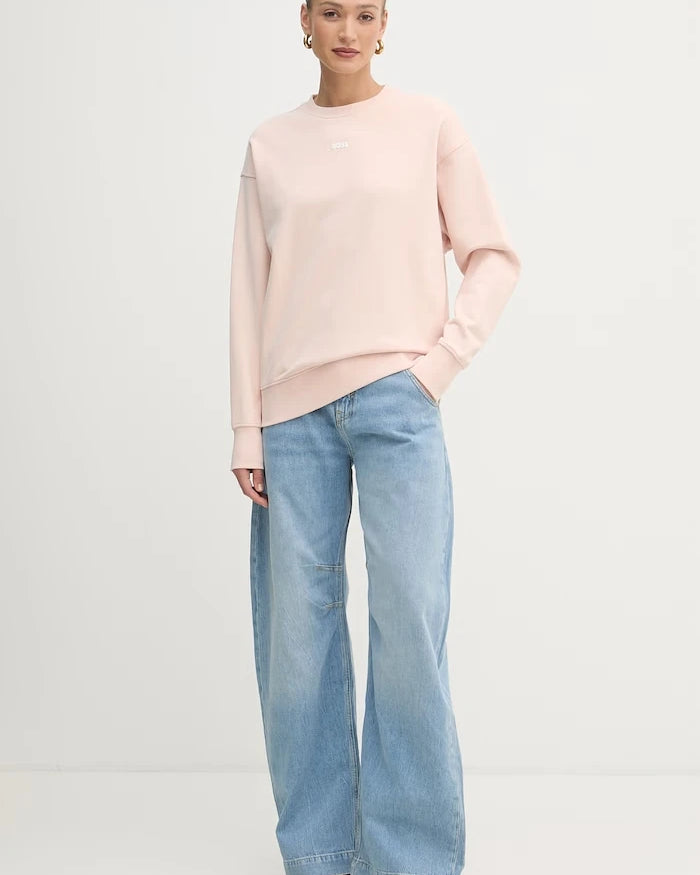 BOSS Orange Kadın Pamuklu Oversize Sweatshirt