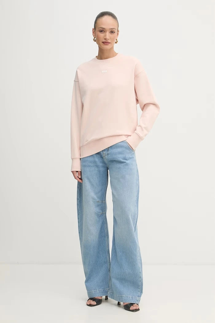 BOSS Orange Kadın Pamuklu Oversize Sweatshirt