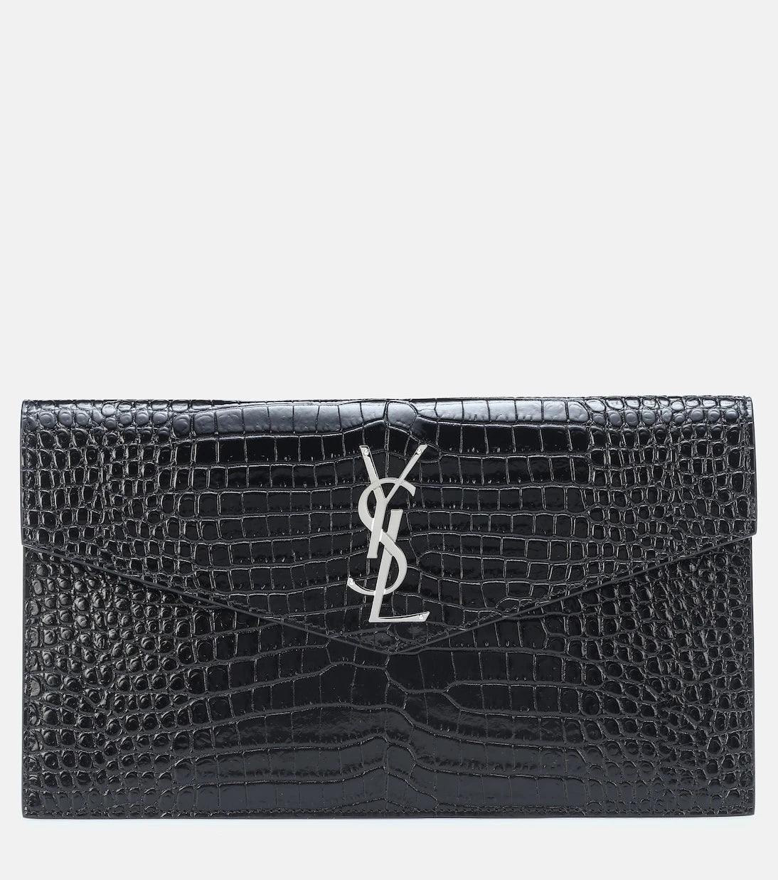 Saint Laurent - Uptown embossed leather clutch