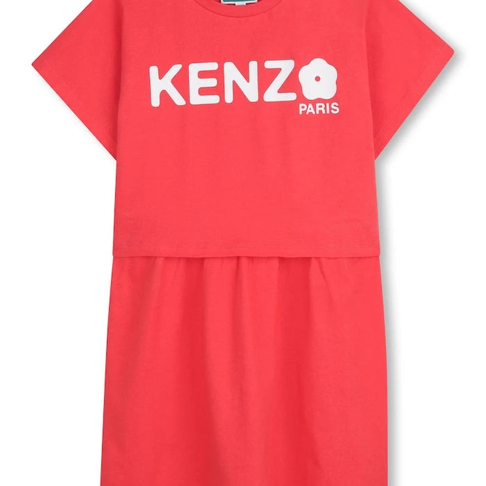 Детска памучна рокля Kenzo Kids