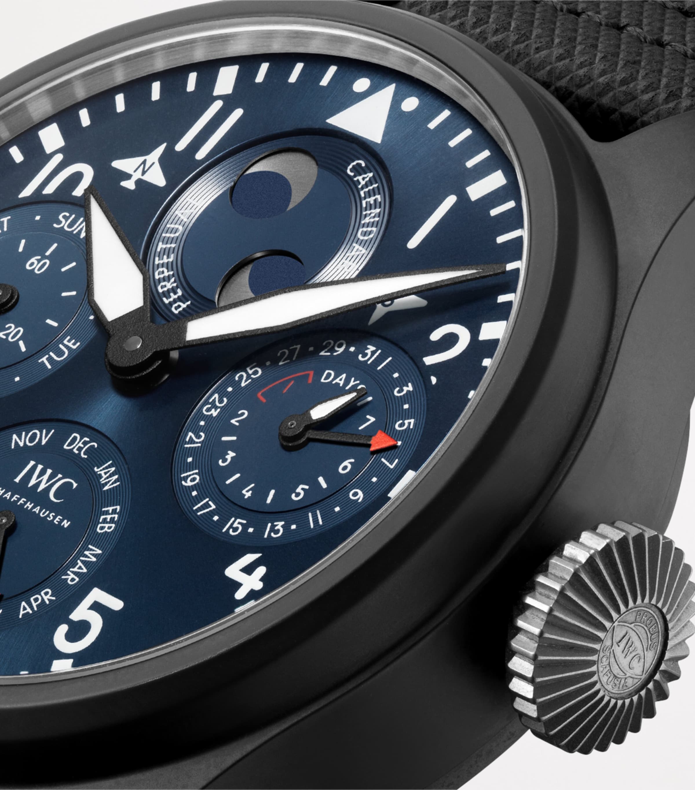 IWC Schaffhausen Ceramic Big Pilot’s Perpetual Calendar Rodeo Drive Watch 46mm