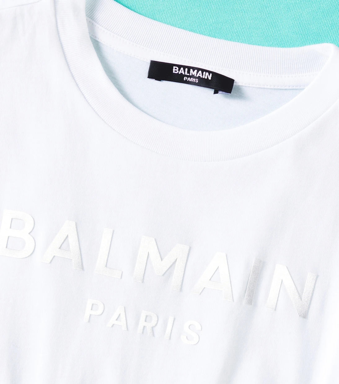 Balmain Kids - فستان جيرسي قطني بشعار الماركة