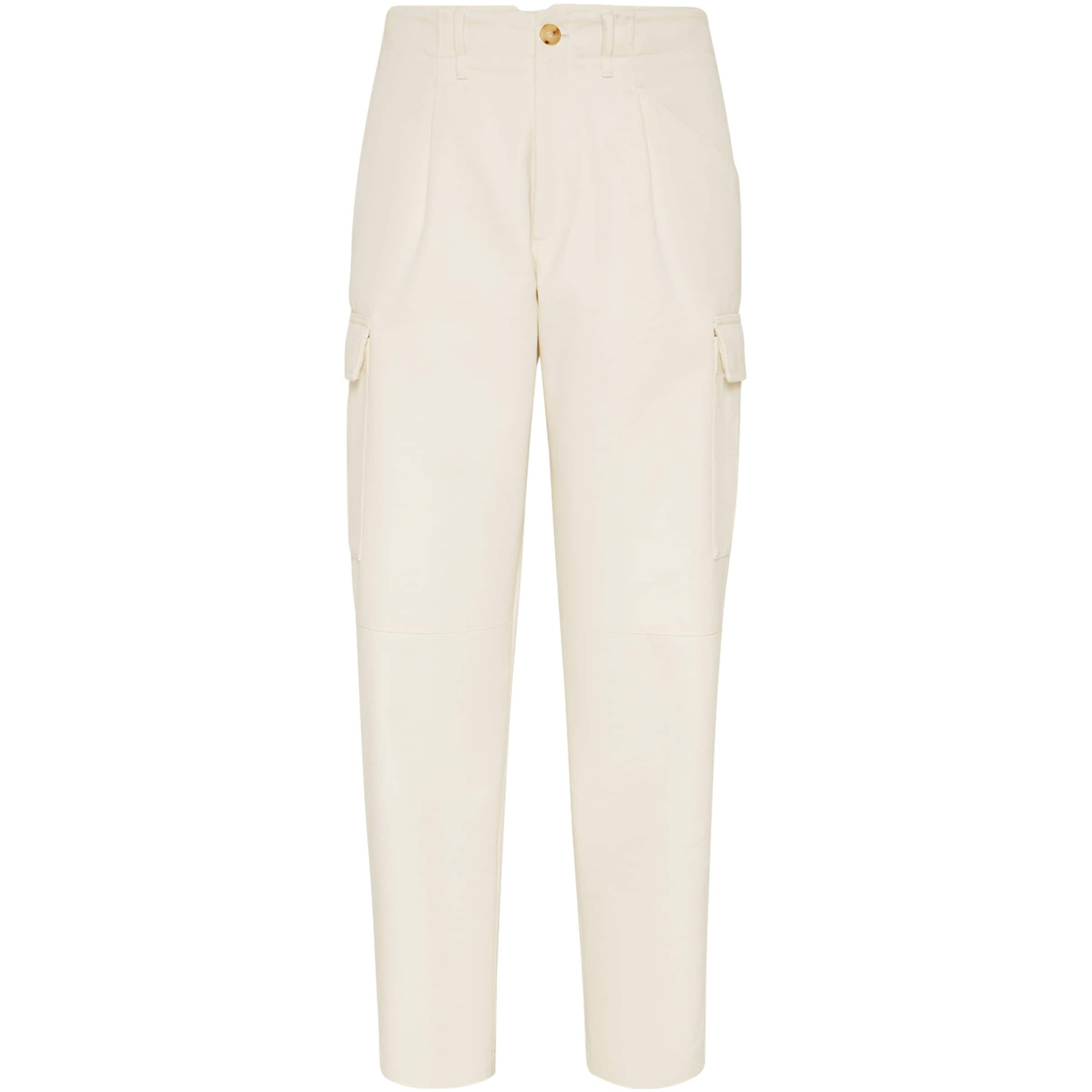 Cotton-Wool Leisure Fit Cargo Trousers