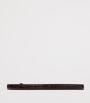 Brown Leather Diamond Clasp Belt