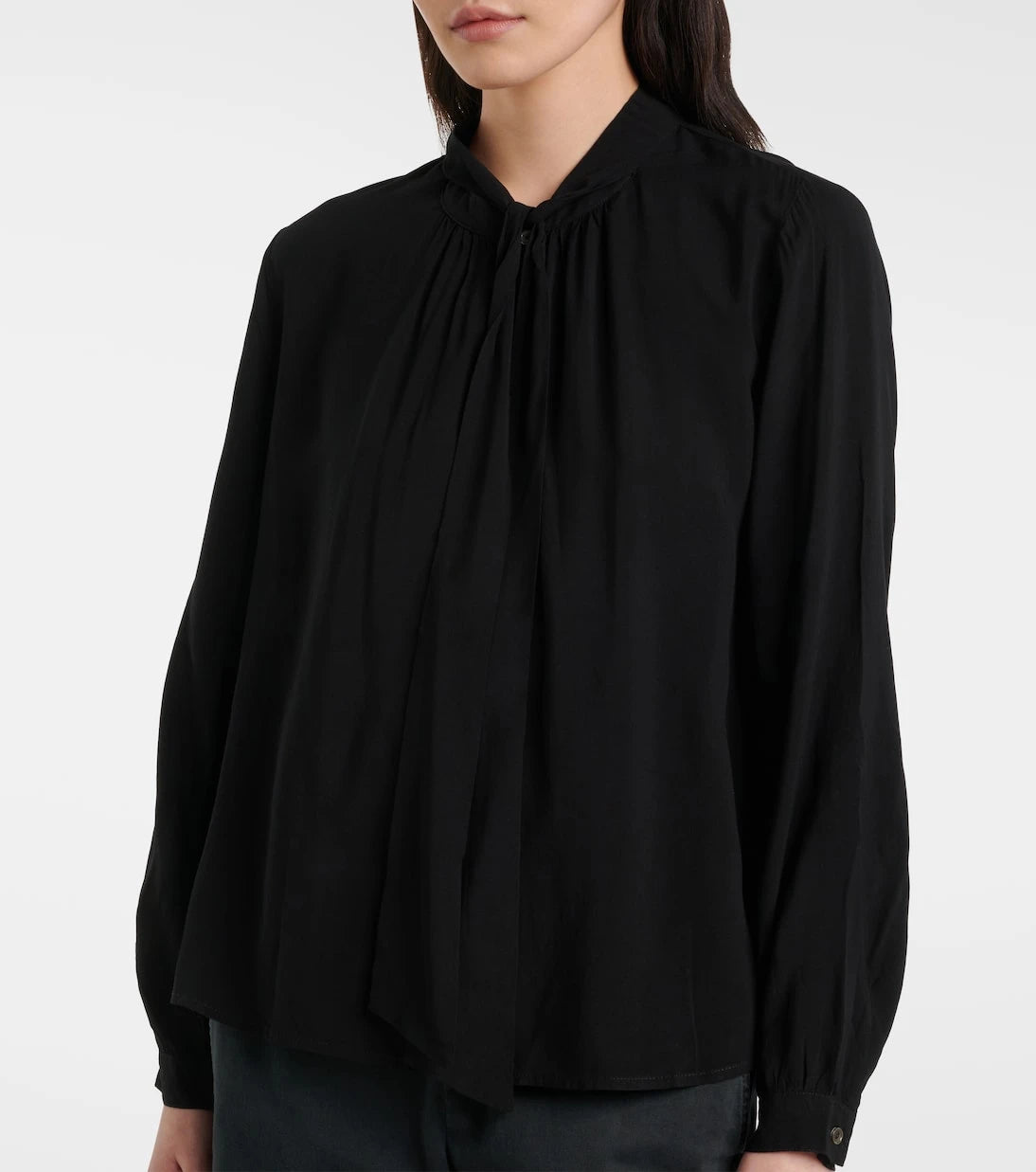 Velvet - Gabrielle draped rayon challis blouse