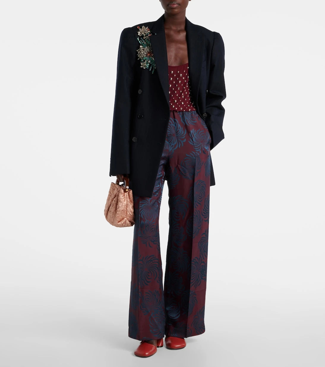 Dries Van Noten - 95 leather slingback pumps