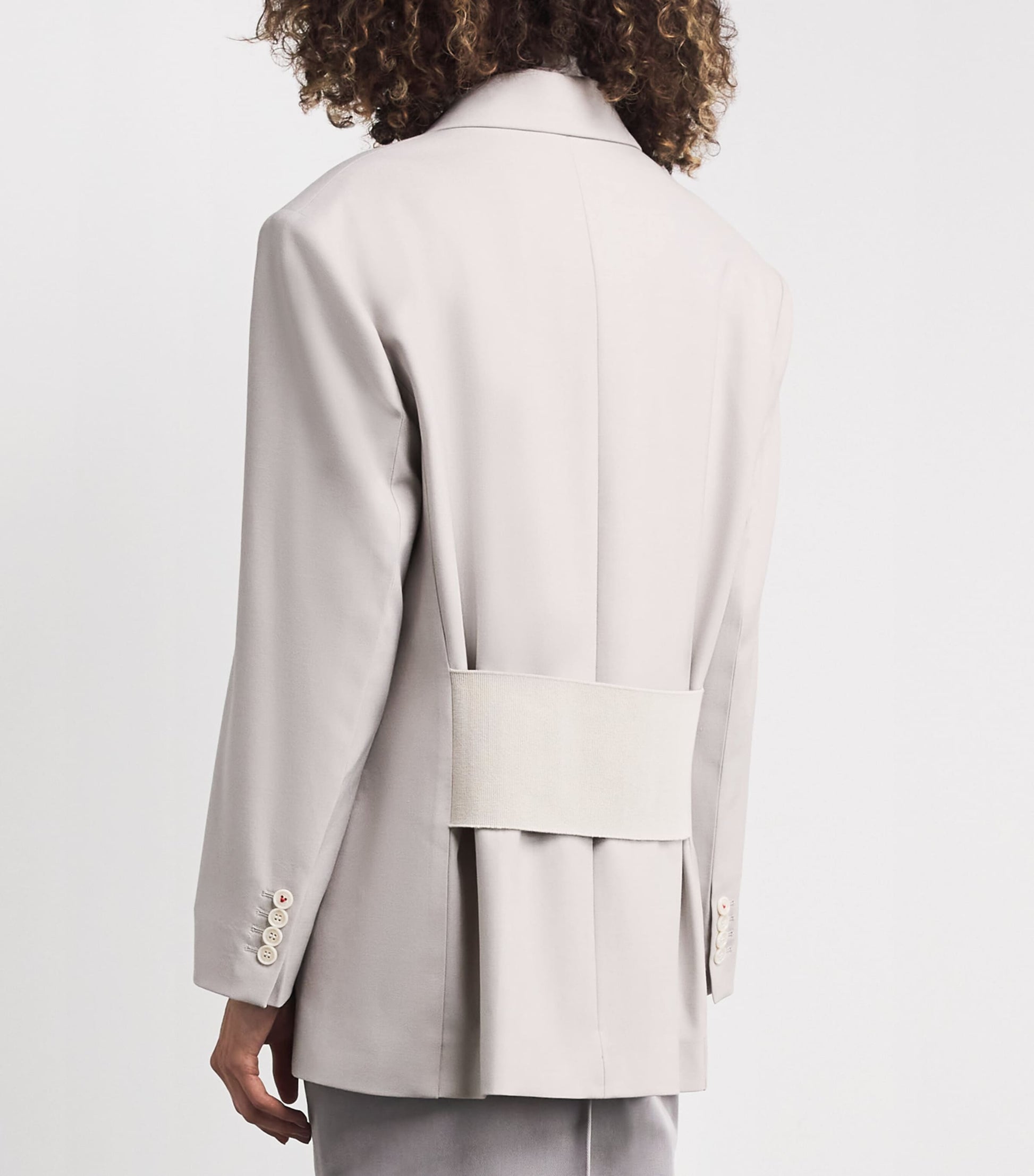 Victoria Beckham Pink Double-Breasted Blazer