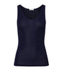 Navy Woolen Silk Tank Top