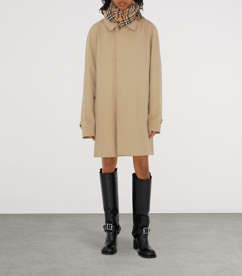 Burberry Beige Cashmere Check Happy Scarf