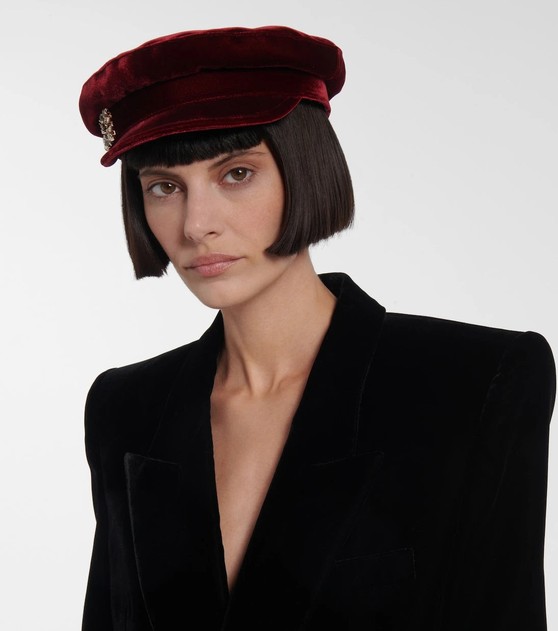 Roger Vivier - Baker Boy velvet newsboy cap