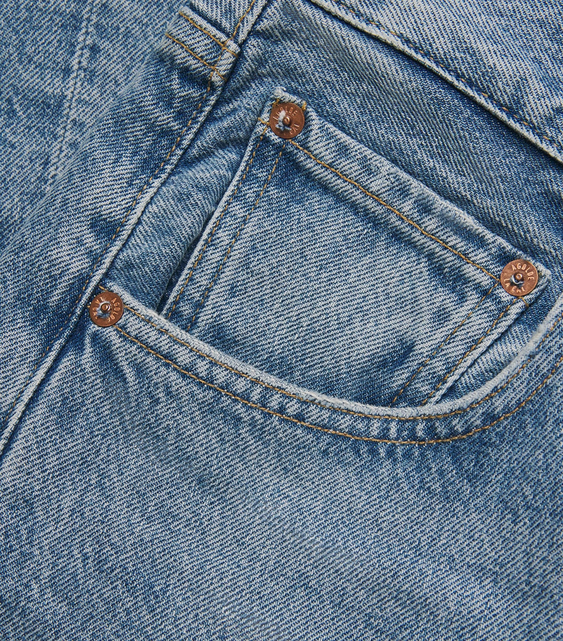 AGOLDE Blue Low Curve Wide-Leg Jeans