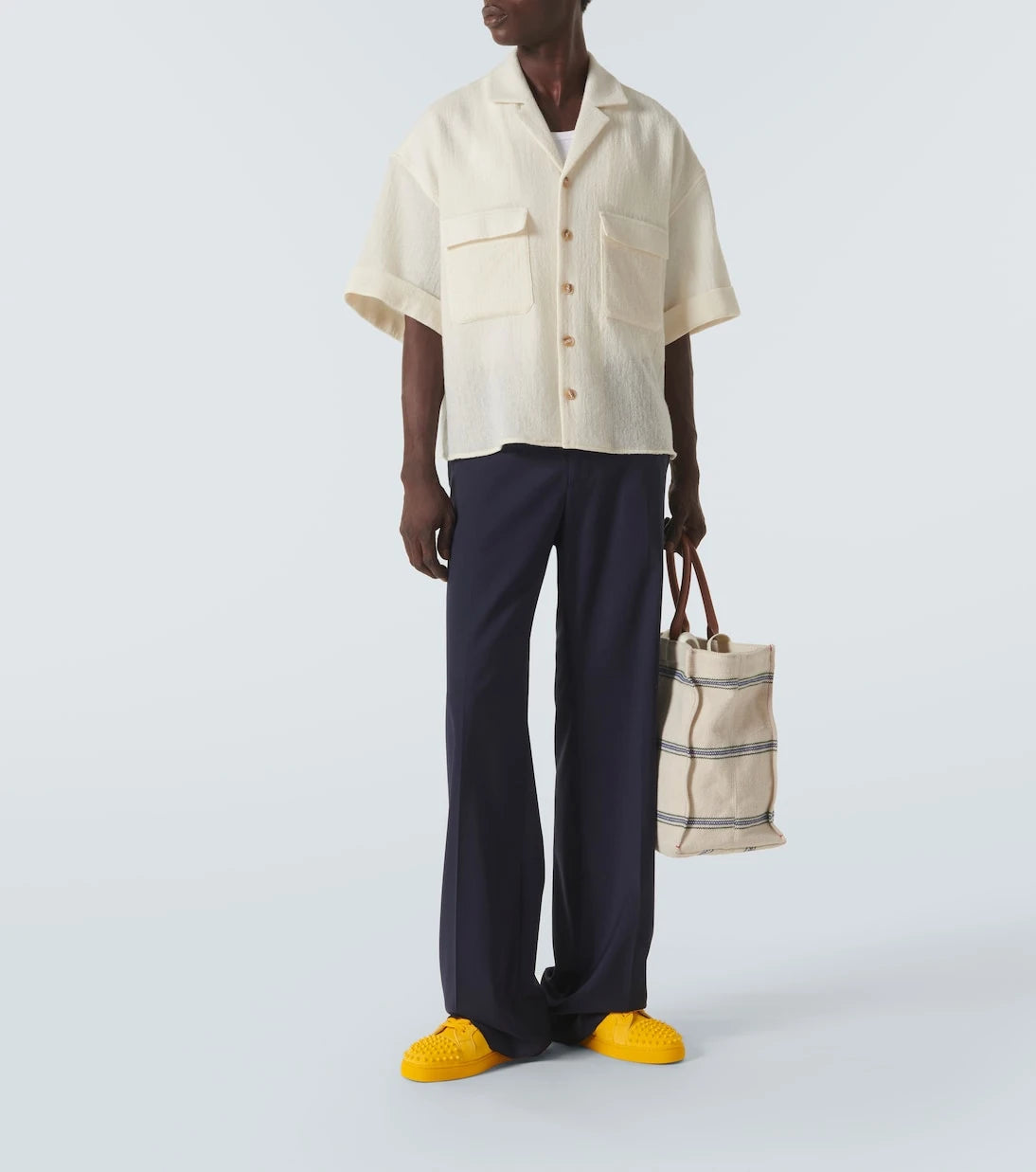 Christian Louboutin - Louis Junior Spikes suede sneakers
