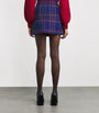 MAX&Co. Blue Wool-Blend Tartan Mini Skirt