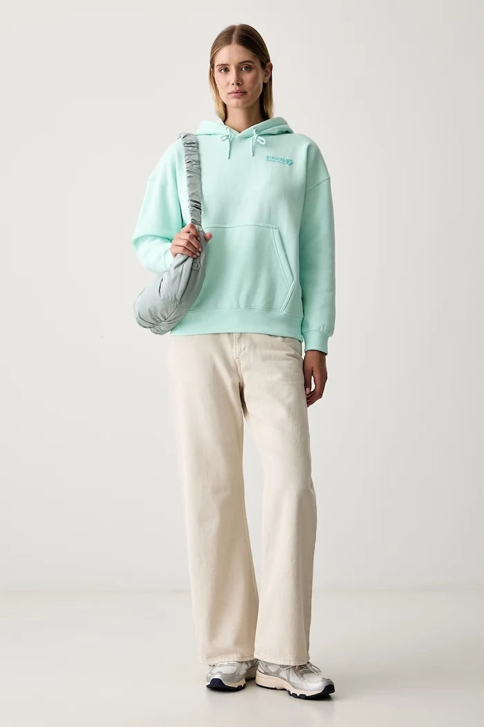 Rip Curl kadın pamuklu kapüşonlu sweatshirt SURF PUFF HERITAGE