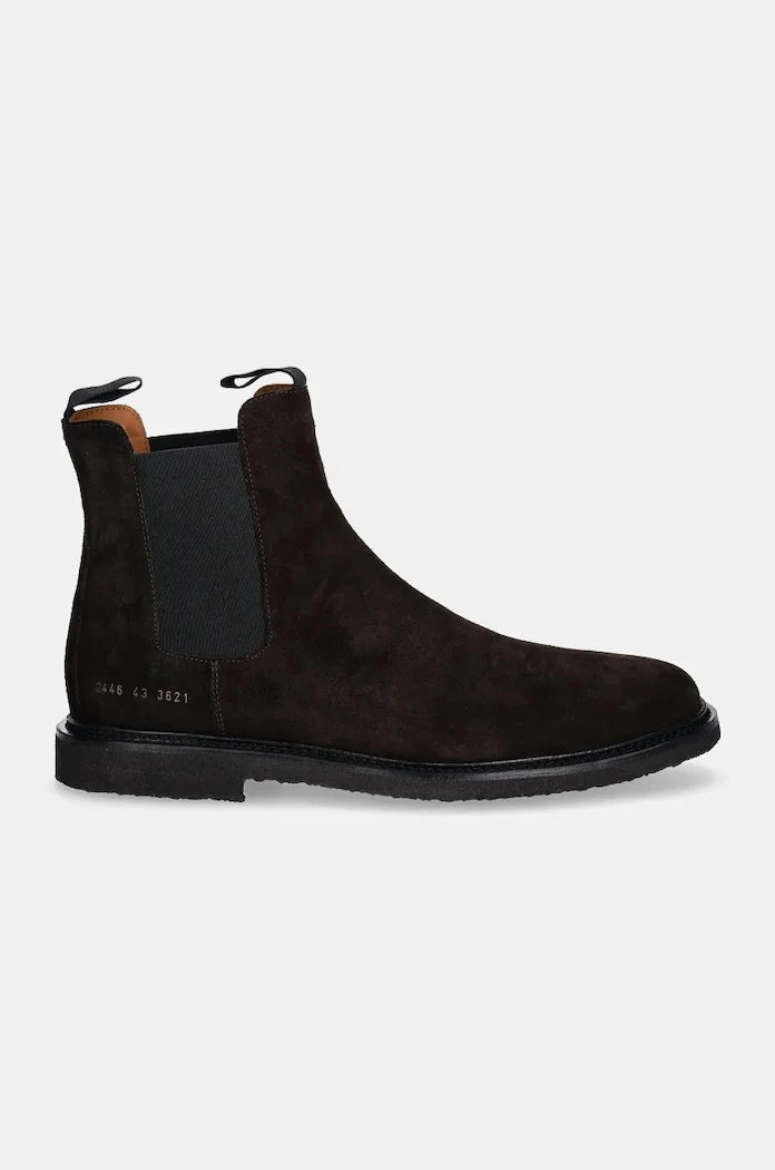 Велурени боти челси Common Projects Chelsea in Waxed Suede