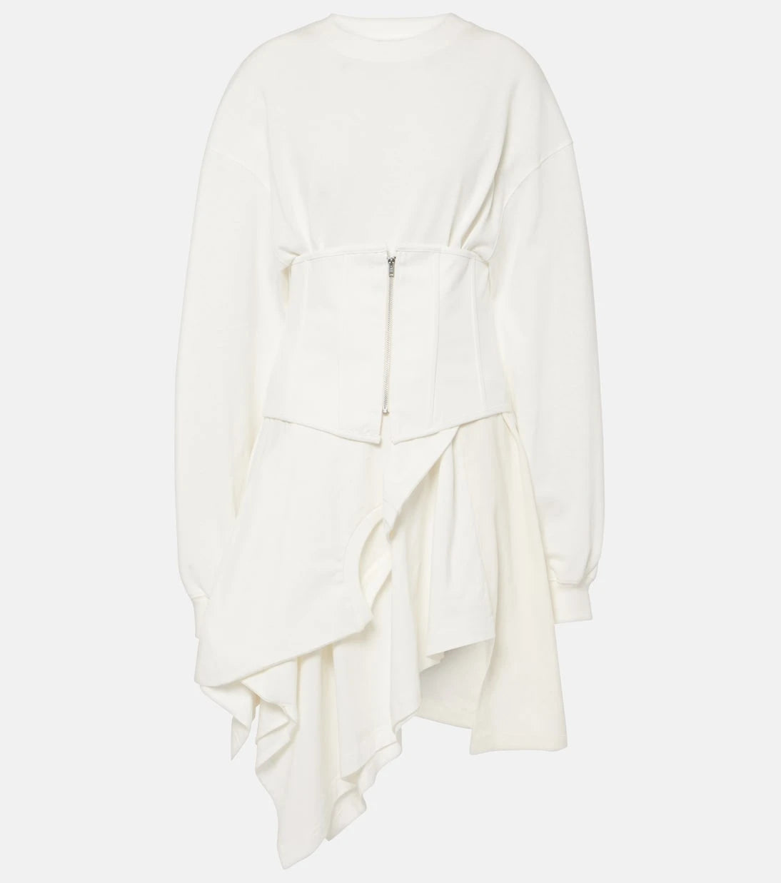 Acne Studios - فستان كورسيه غير متماثل من القطن الجيرسيه