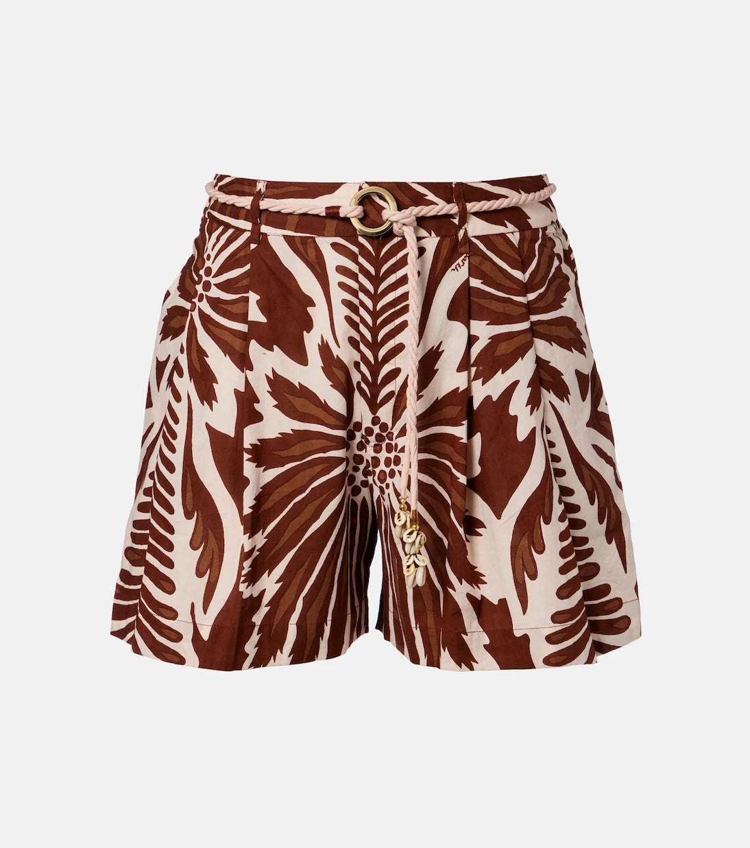 Poupette St Barth - Chantal printed belted cotton shorts