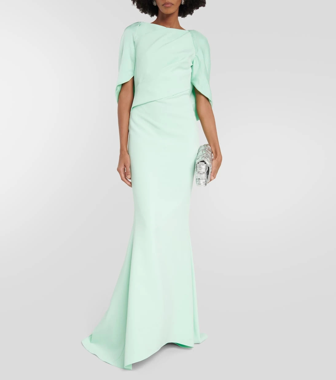 Safiyaa - Caped crêpe gown