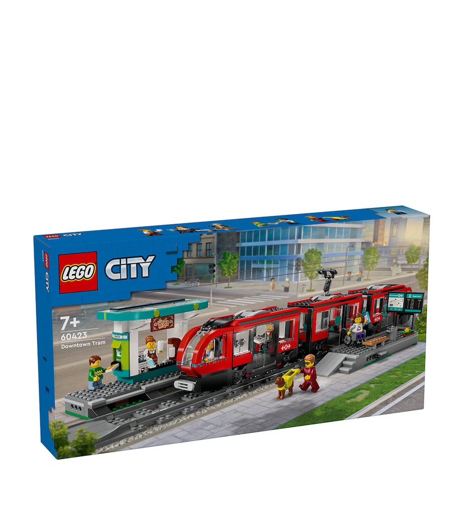 City Downtown Tram and Station Building Toy Set 60423