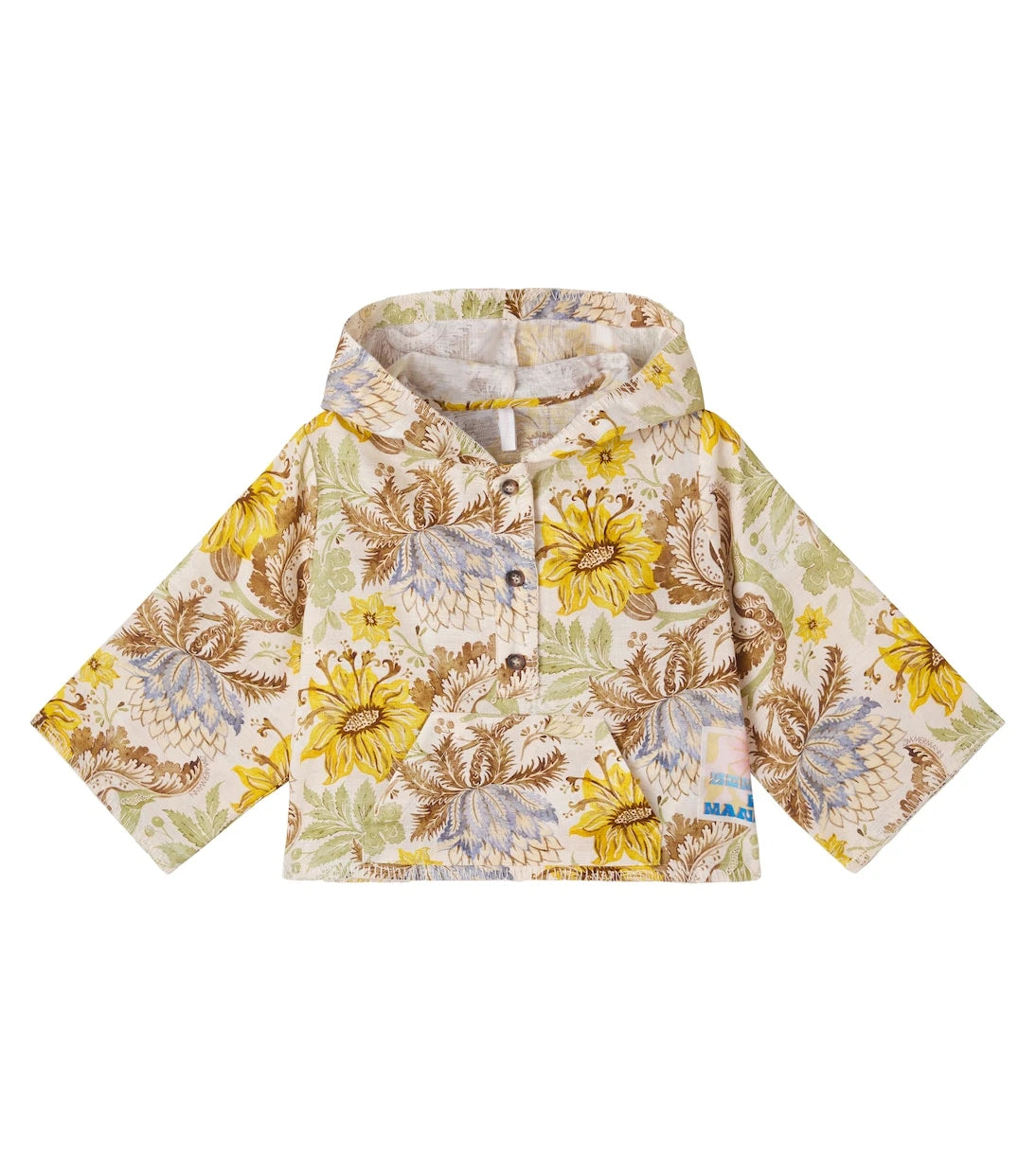 Zimmermann Kids - Floral hooded cotton top