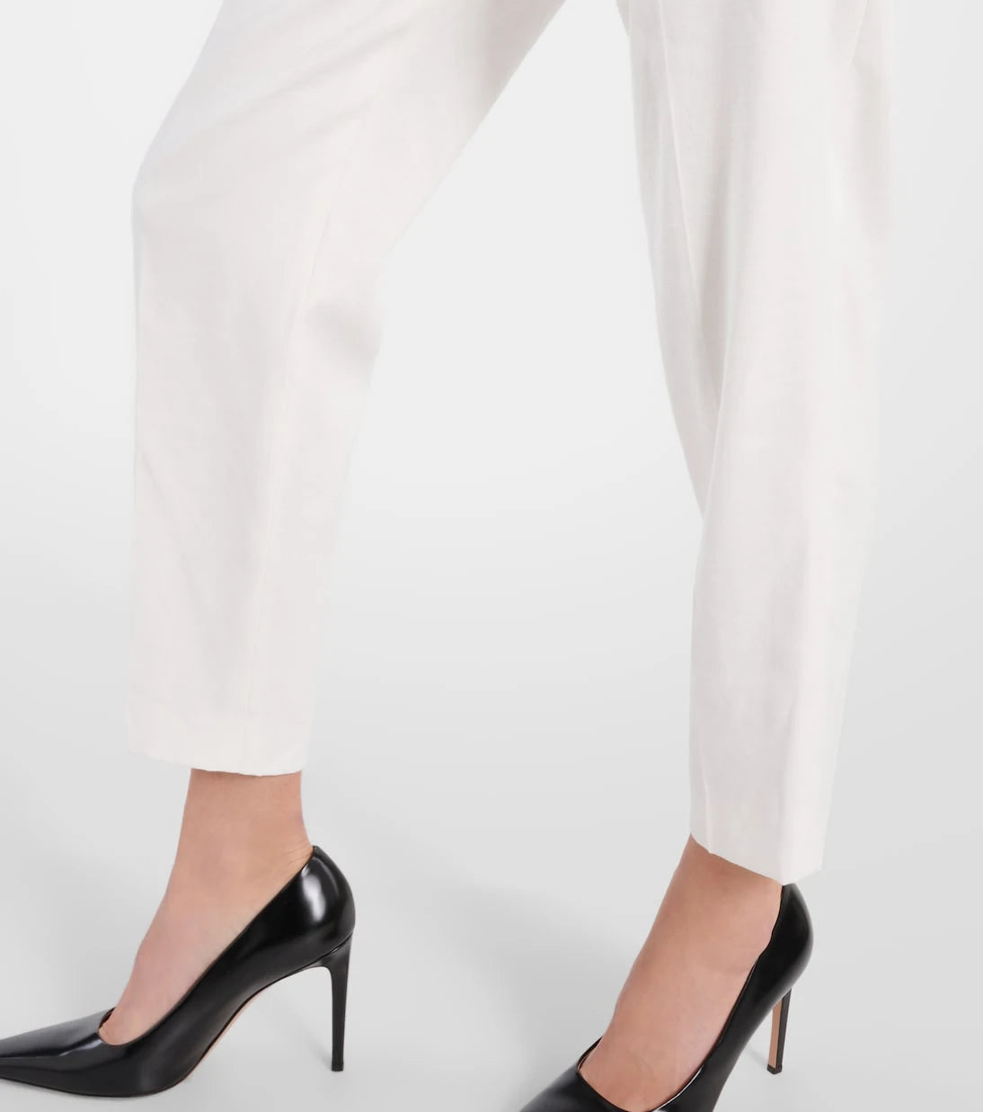 Veronica Beard - Sofia high-rise linen-blend tapered pants