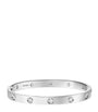 White Gold and Diamond LOVE Bangle