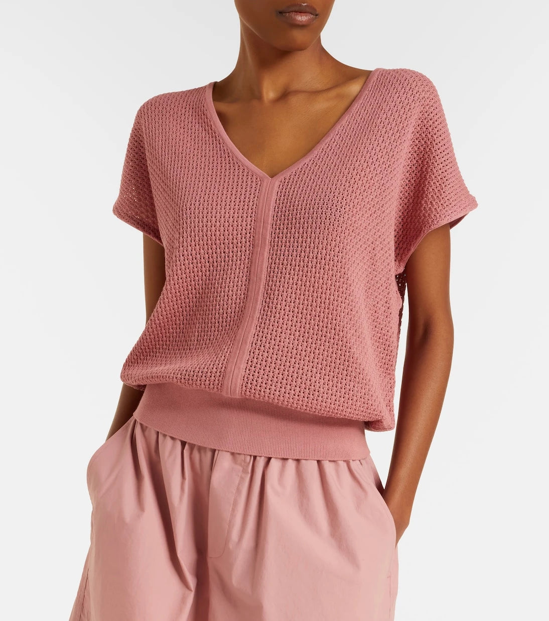 Varley - Ashford open-knit cotton top