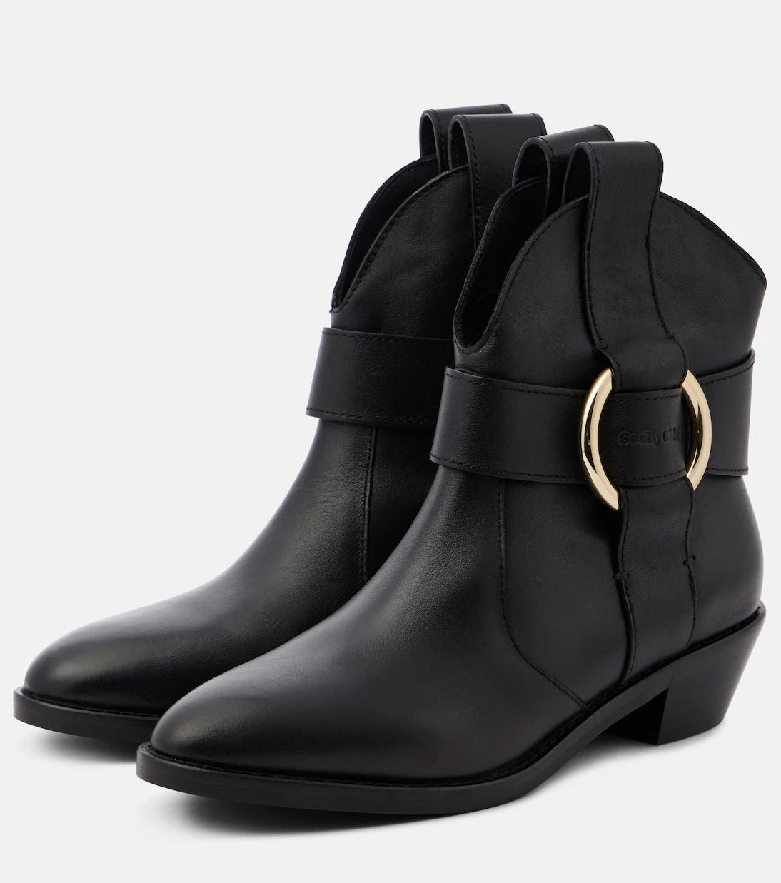 See By Chloé - New Ring leather ankle boots
