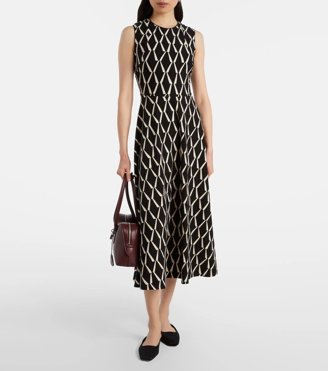 Max Mara - Lampara cotton-blend midi dress