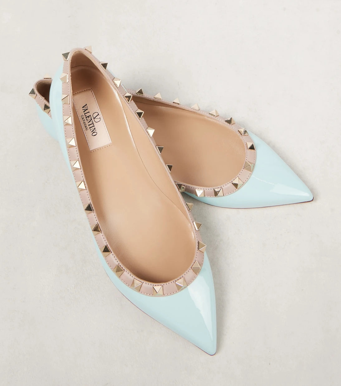 Valentino Garavani - Rockstud patent leather ballet flats