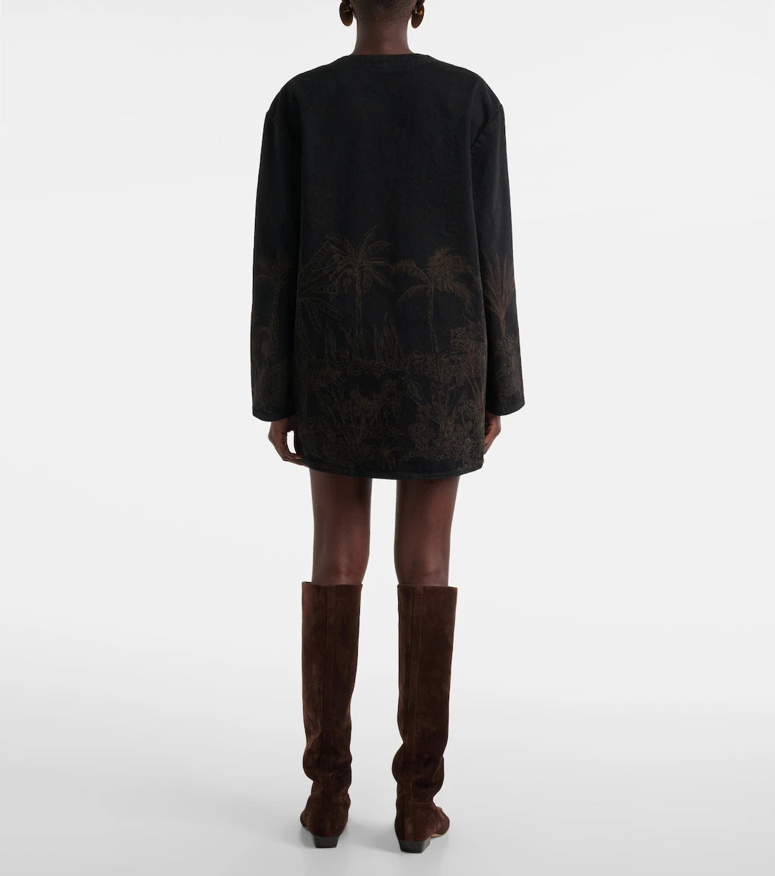 Alanui - Jungle Toile De Jouy denim top