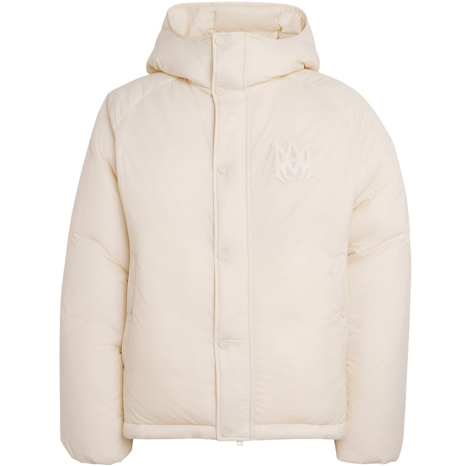 AMIRI White Down Logo-Detail Unchanneled Puffer Jacket