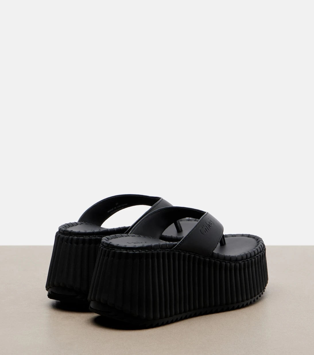 Chloé - Nama leather platform thong sandals