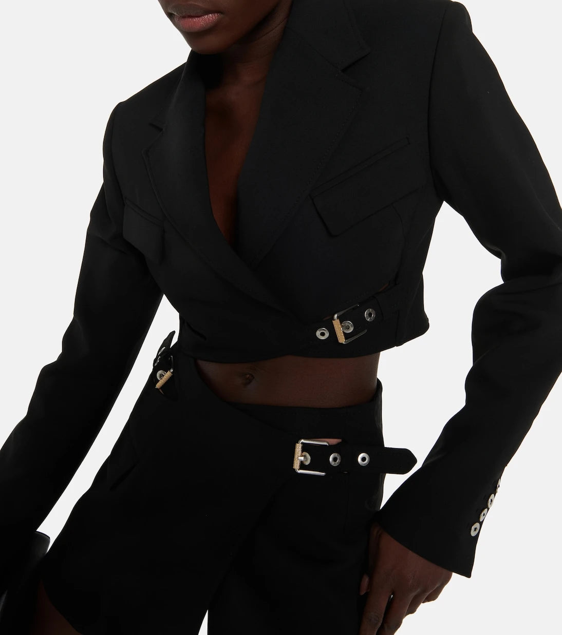 Dion Lee - Interlock belted cropped blazer