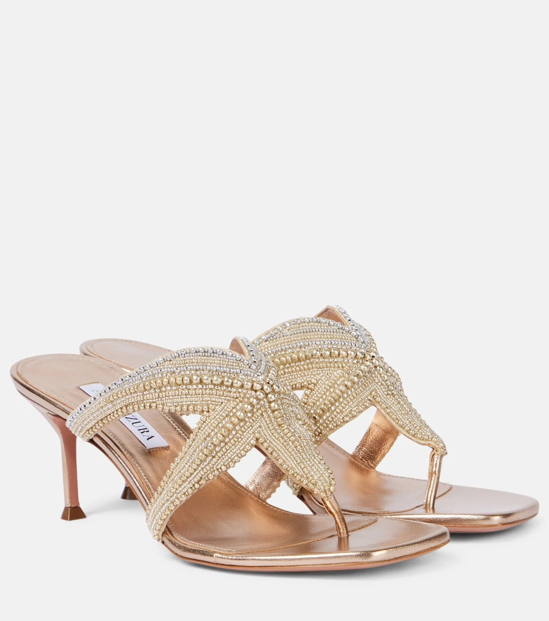 Aquazzura - Reef Star 65 leather sandals