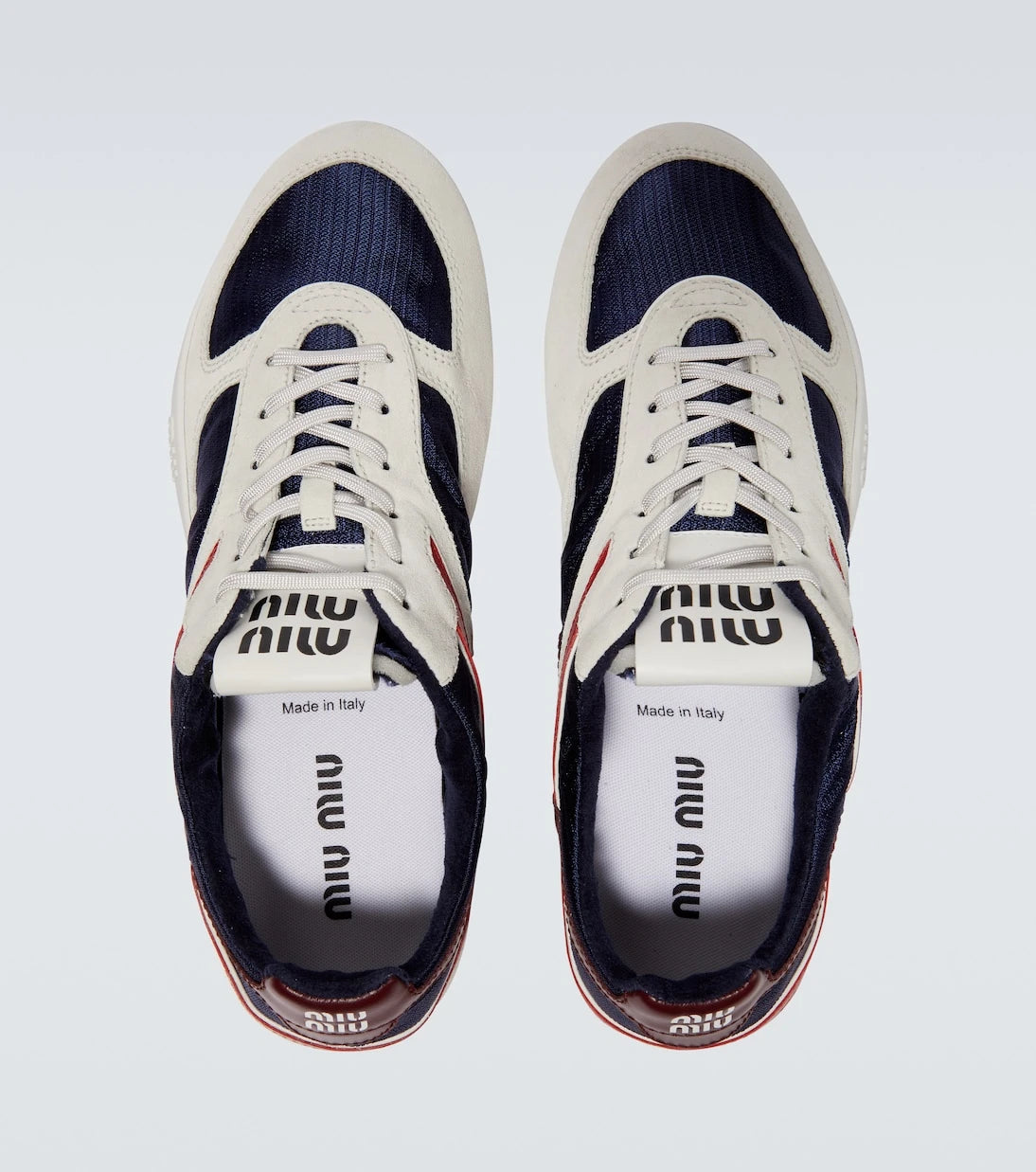 Miu Miu - Gymnasium suede-trimmed sneakers