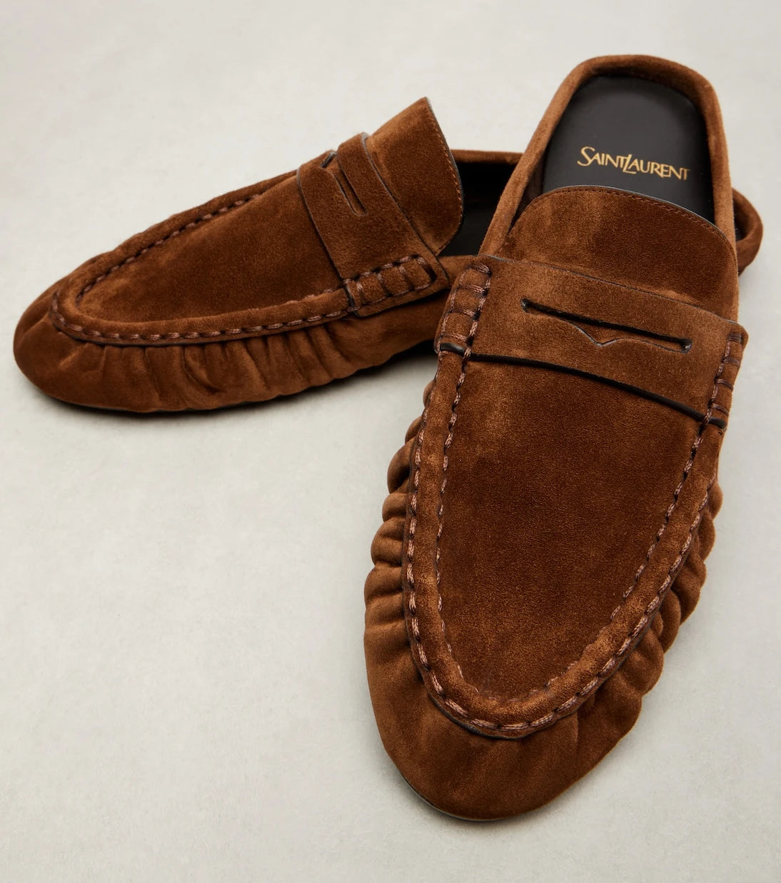 Saint Laurent - Le Loafer suede mules