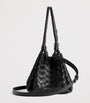 Small Intrecciato Leather Parachute Shoulder Bag