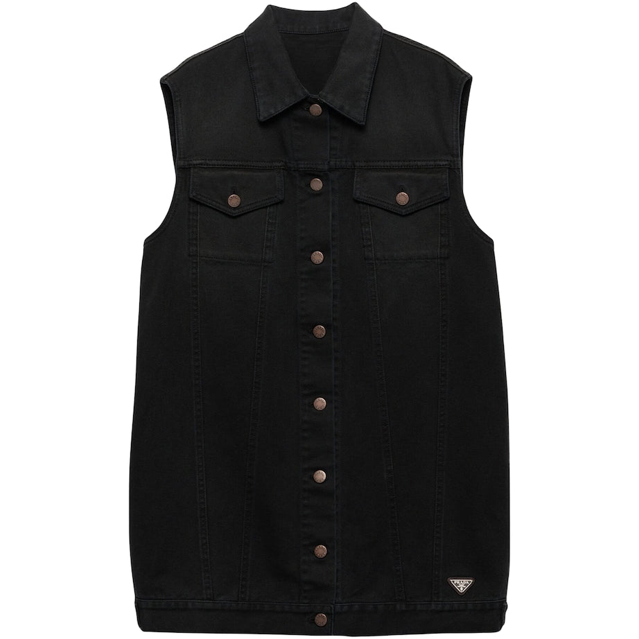 Prada Black Denim Mini Dress