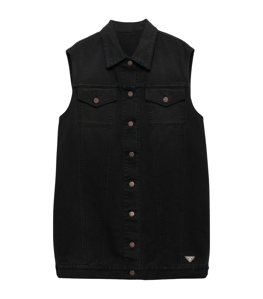 Prada Black Denim Mini Dress