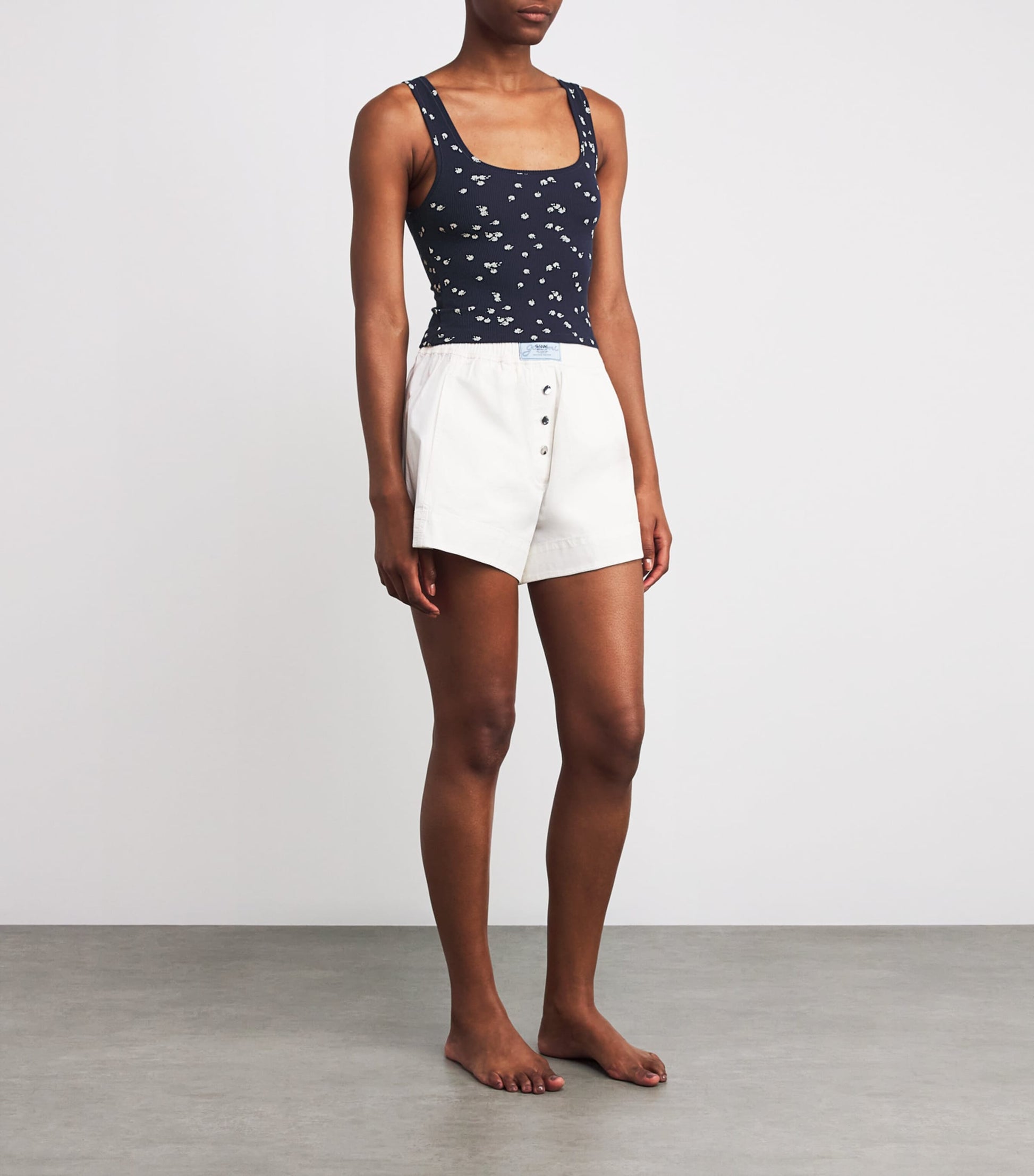 Stretch-Cotton Ribbed Tank Tops (Pack of 3)