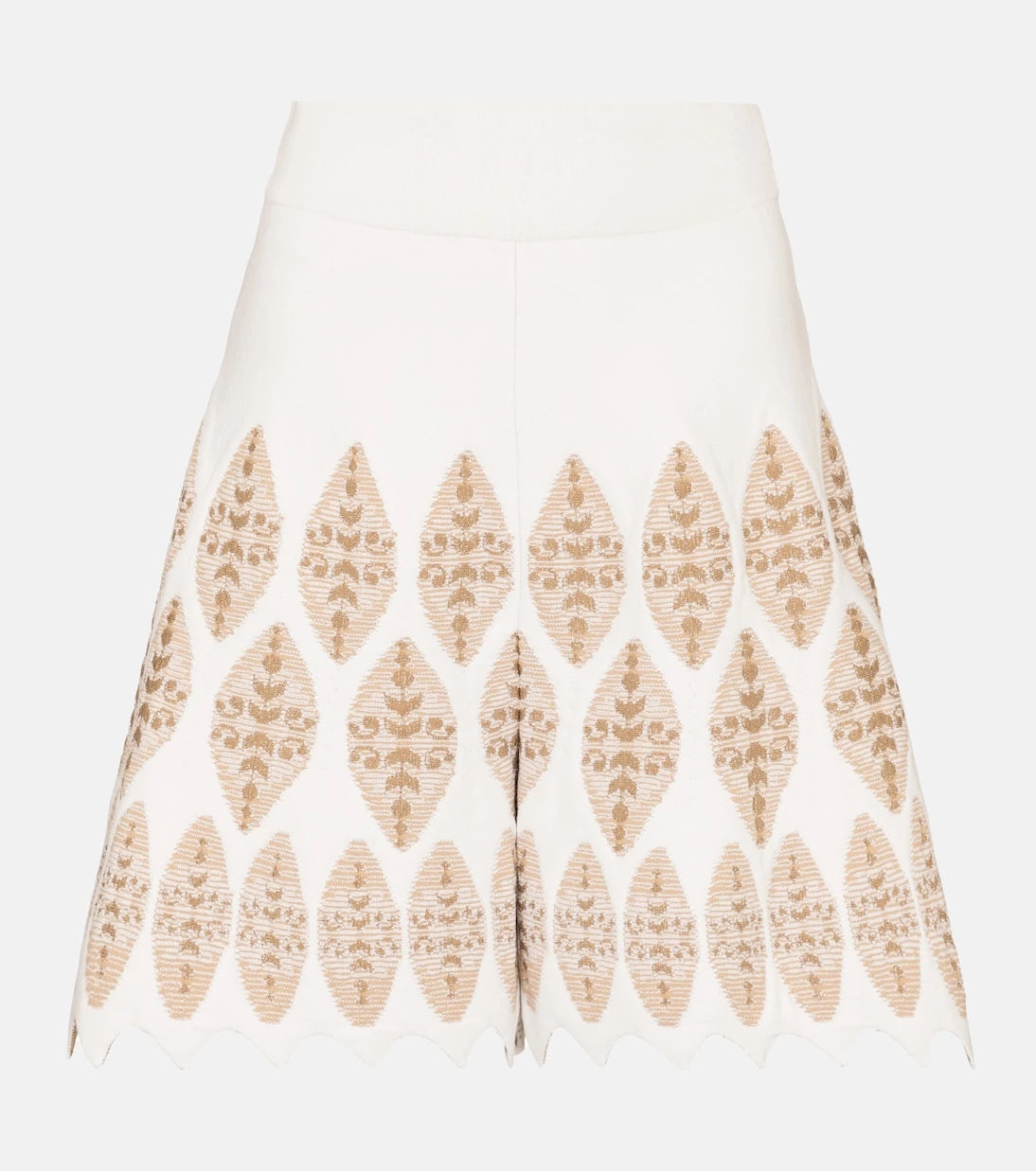 Alaïa - High-rise jacquard shorts