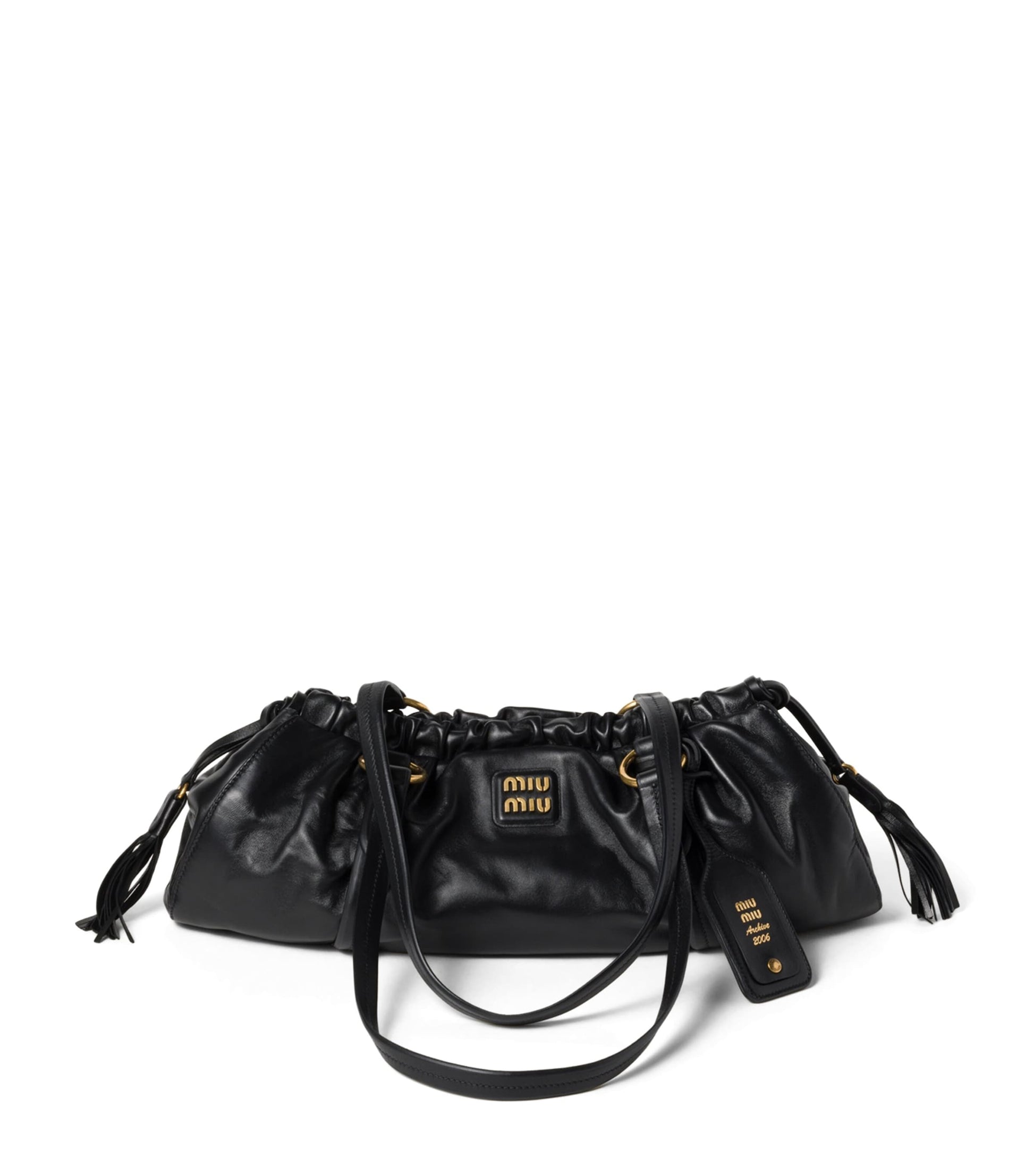 Black Leather Joie Shoulder Bag
