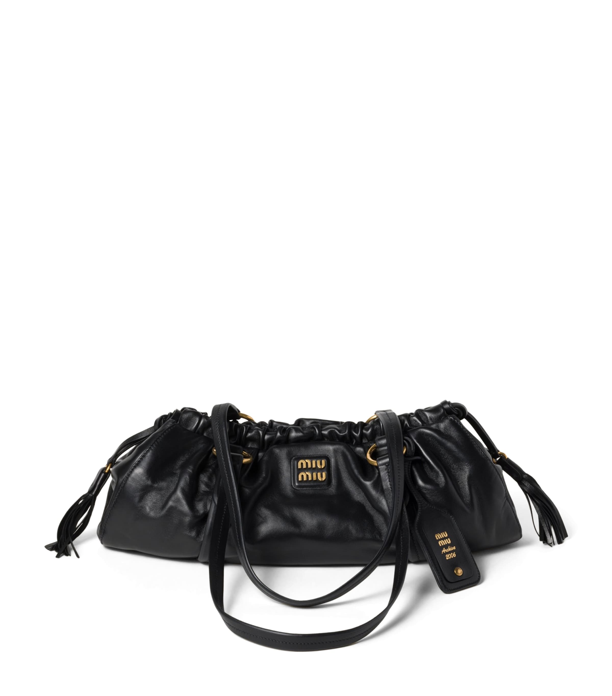 Black Leather Joie Shoulder Bag
