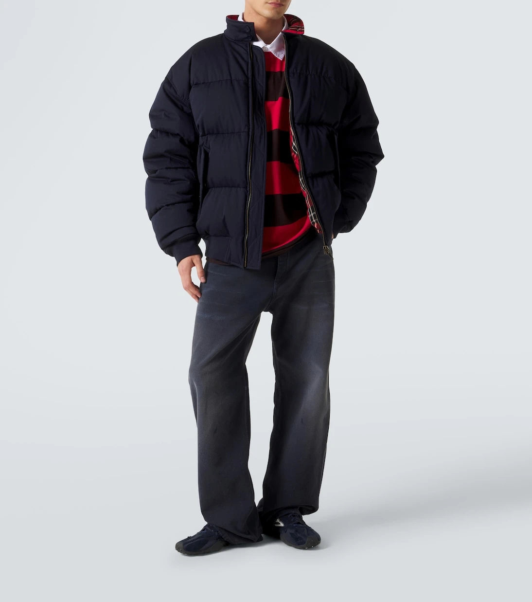 Balenciaga - Cut-Up Harrington twill down jacket